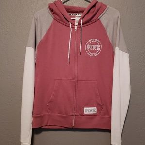 Pink zip up sweatshirt